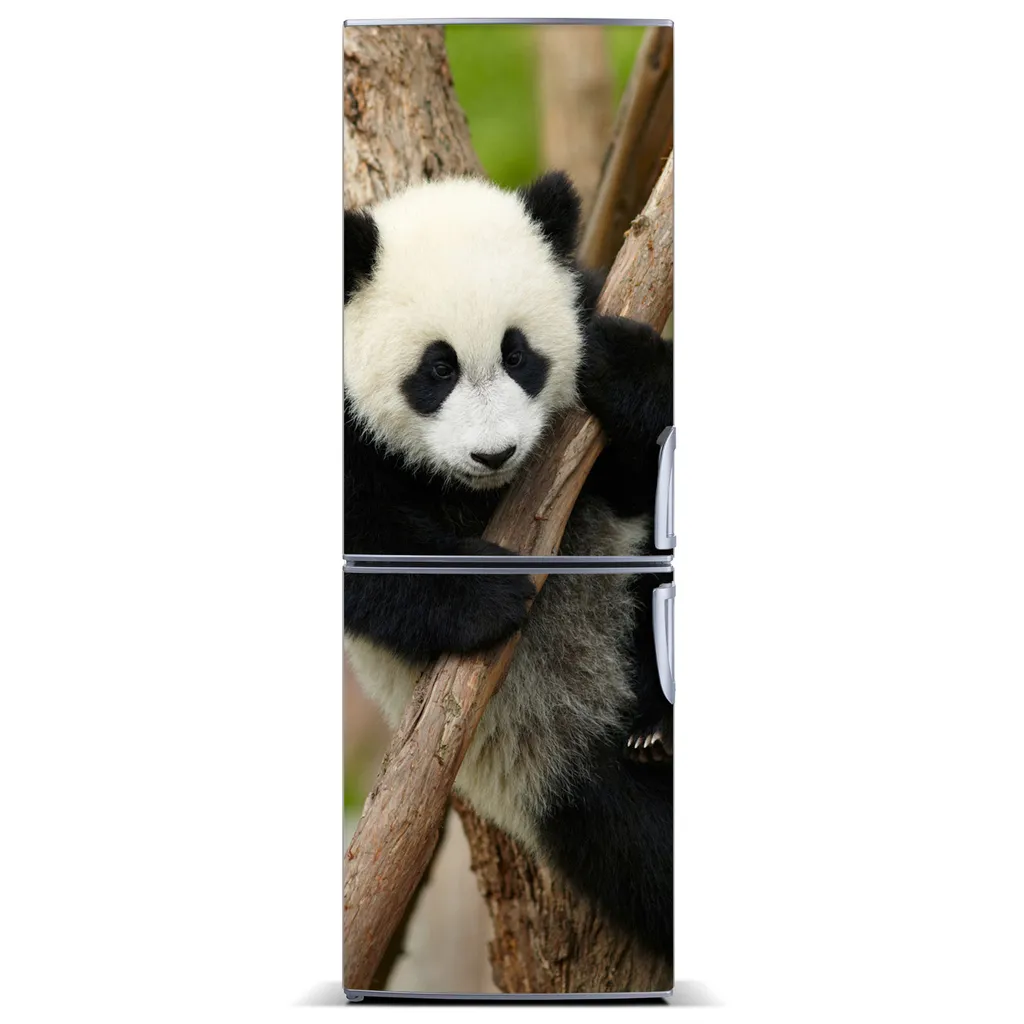 Tulup Kühlschrankdekoration - Magnetmatte - 70 cm x 190 cm - Magnet auf dem Kühlschrank - Panda In Einem Baum